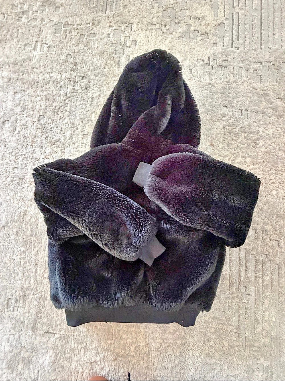 Blanc Noir Cozy Aspen Faux Fur Hoodie Black Size XS